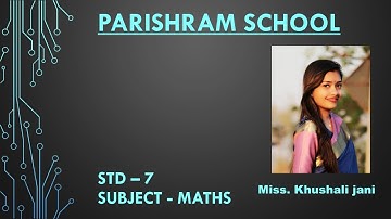 Std 7// Sub maths// Ch 12&13//(Revision video) Dt 14/04/2021(gm)