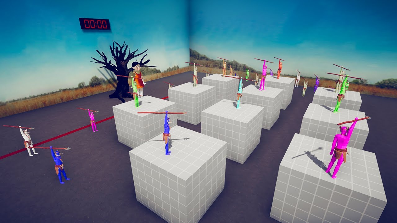 Surviving the Squid Game Map: A Battle Royale Challenge | Totally Accurate Battle Simulator TABS