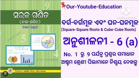 Class 8 maths 6a question answer | class 8 math exercise 6a question answer | Square-Square Roots...