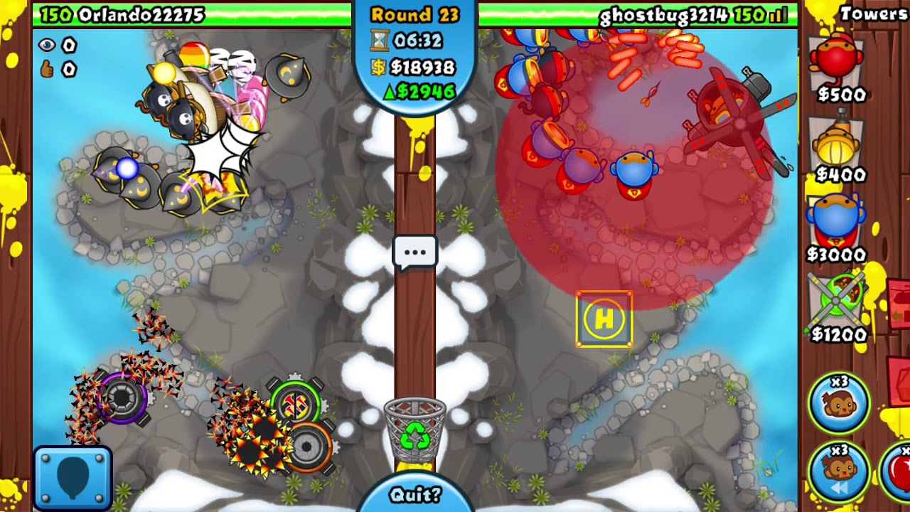 Epic battle in btd battles tons of eco YouTube