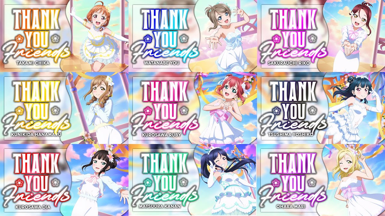 Every Aqours Member's bridge in - Thank you, FRIENDS!!