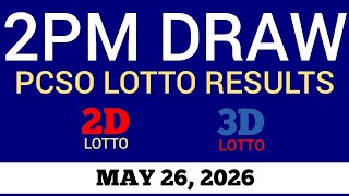 Lotto Result Today 2pm Draw May 26, 2026 Swertres Ez2 PCSO Live Result