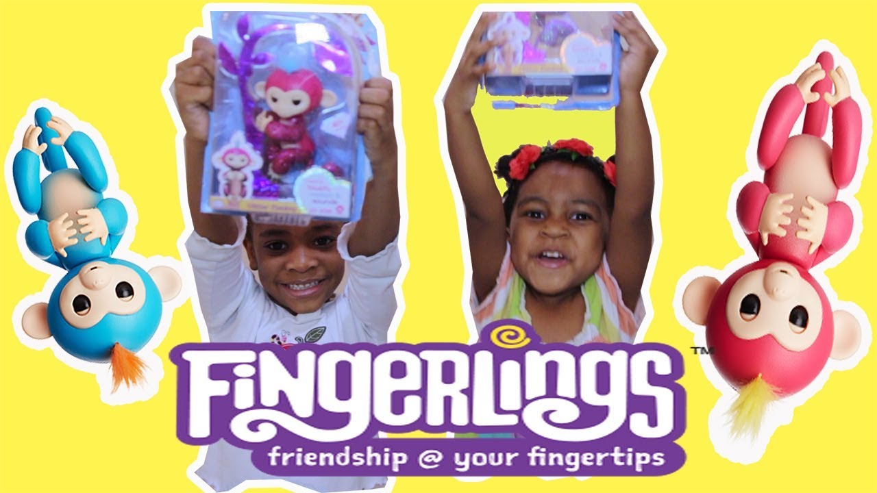 FINGERLINGS GLITTER MONKEY | Unboxing & Playing