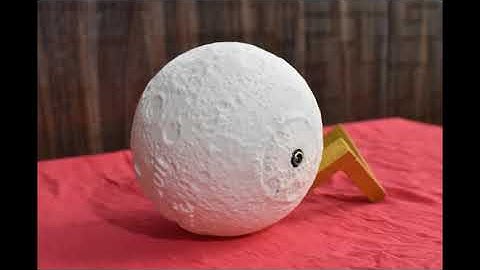 Moon Lamp - 3D printed (customize moon lamp with photo and text)