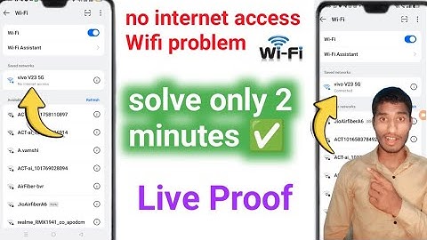 no internet access wifi problem | wifi connect hone par bhi net nahi chal raha hain 