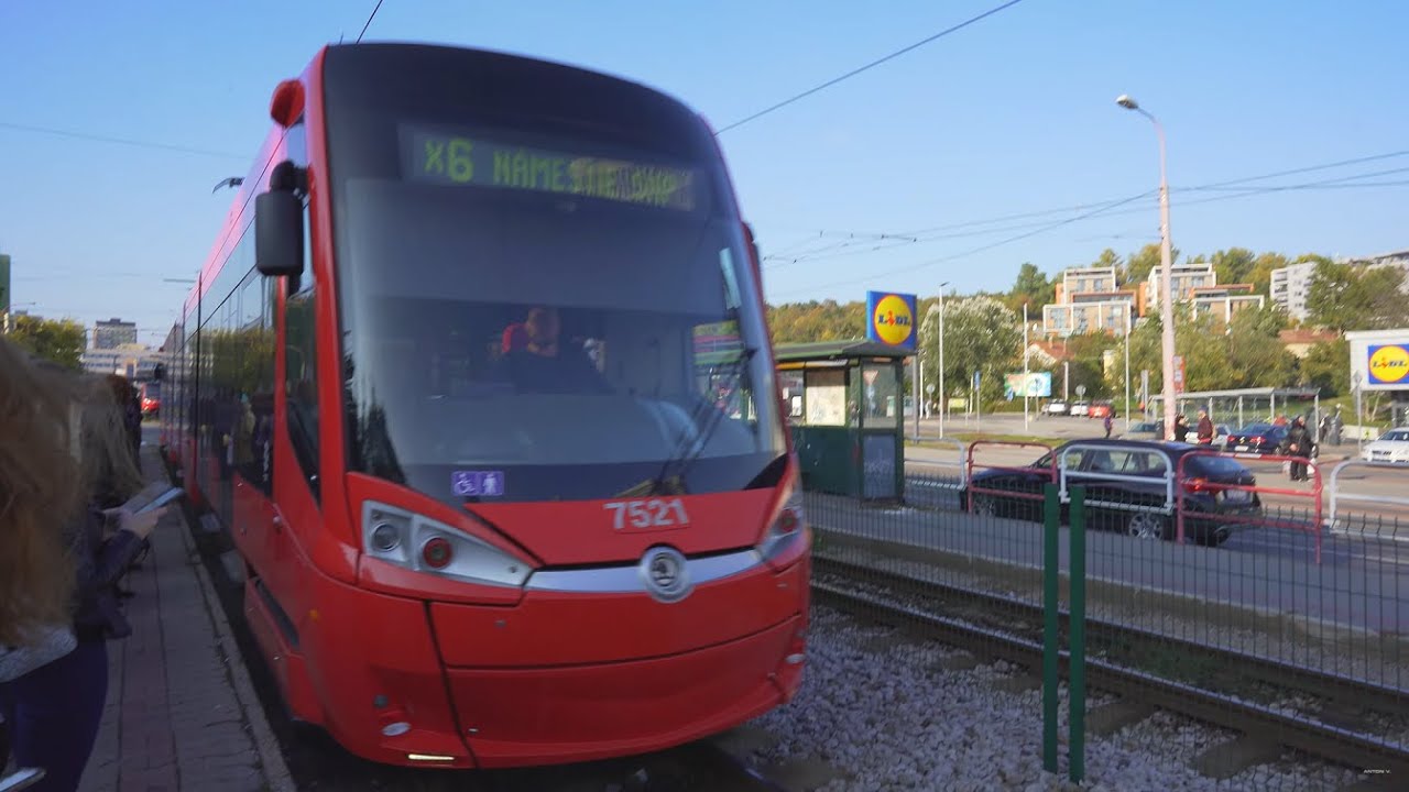 Slovakia, Bratislava, tram x6 ride from Molecova to Námestie SNP