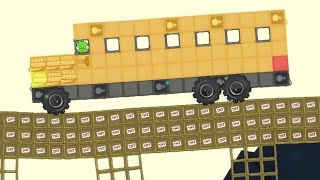 Traffic Crossing A Tnt Bridge In Bad Piggies