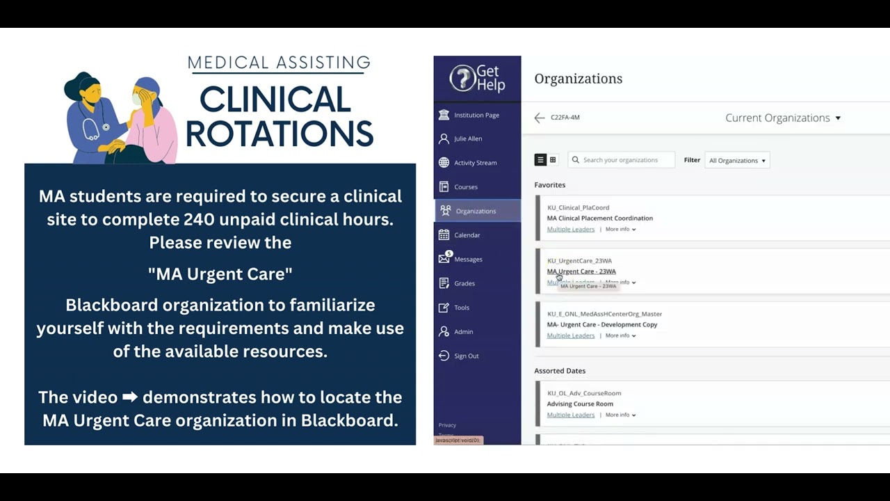 MA Clinical Rotations using the MA Urgent Care organization YouTube