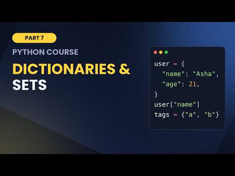 Python Dictionaries & Sets Explained + Quiz Game Project (Part 7) #python #learnpython