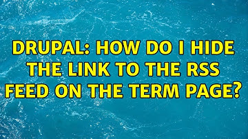 Drupal: How do I hide the link to the RSS feed on the term page?