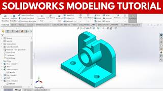 How to Model an L-shaped Block in SolidWorks | SolidWorks Modeling Tutorial