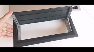 B30-819 Soft closing desk aluminum grommet with brush