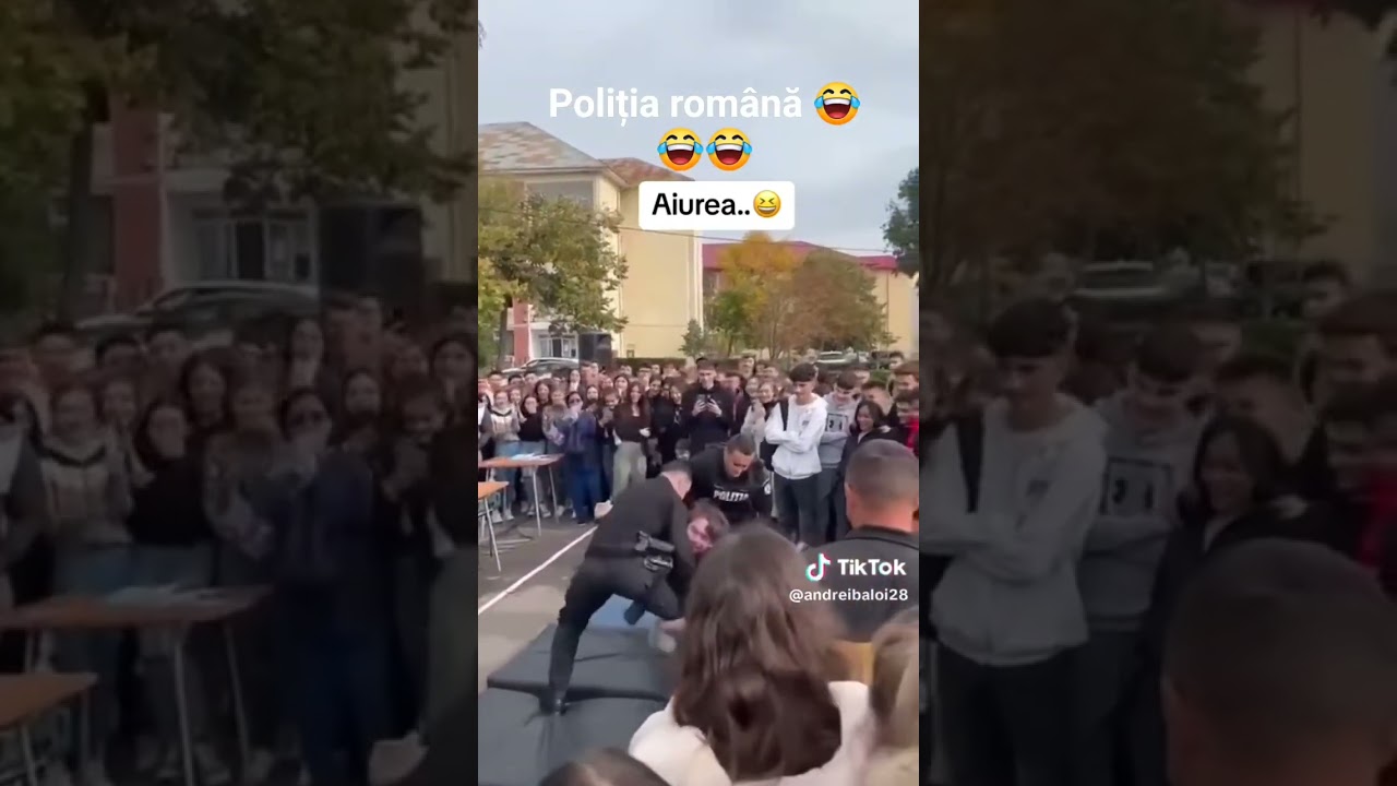 Polițist pus la pământ de un elev