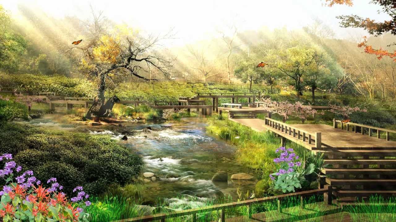 Relaxing Nature Animated Wallpaper http://www.desktopanimated.com 