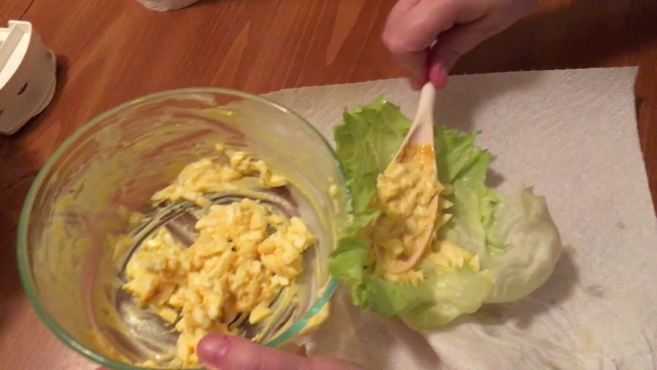 How to make Keto Egg Salad Lettuce Wrap. (easy recipe)