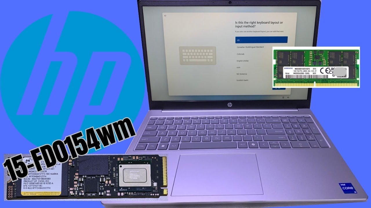 Hp laptop 15-fd0154wm ram & ssd upgrade | install win 11 