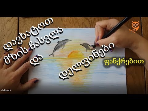 მზის ჩასვლა და დელფინები