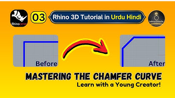 How to Use Chamfer Curve Tool in Rhino3D | Urdu Tutorial for Beginners