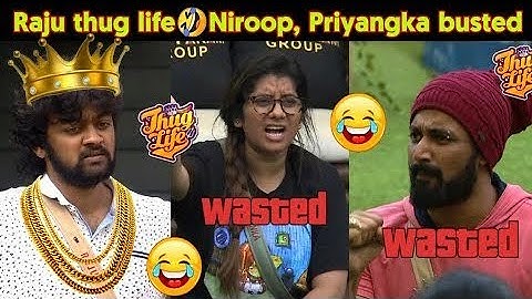 Raju mass🔥 thug life Priyanka & Niroop|full funny busted| 🤣#thuglife