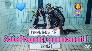 Scuba diving pregnancy family announcement! 🤰🎉