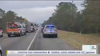 I-10 westbound major crash near Loxley exit traffic at standstill