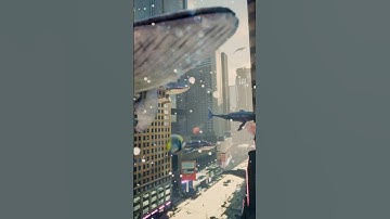 Floating whales in the city (60fps, 2K Video)