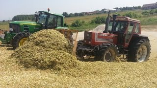 Fiatagri 180 - 90 Pushing Corn | Silage Season 2015