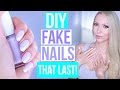 DIY: EASY Fake Nails That Last THREE WEEKS! (No Acrylic)