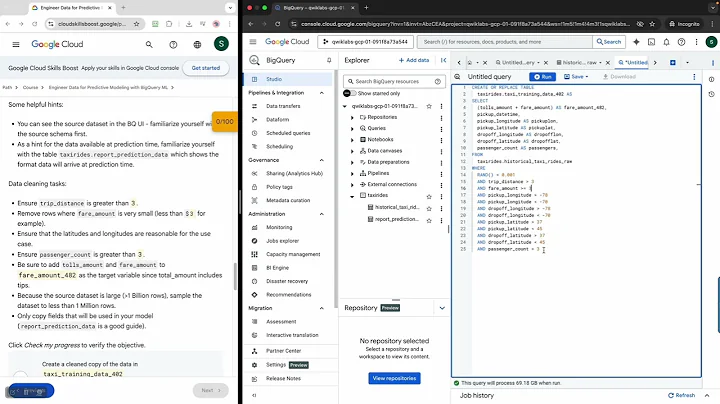 Engineer Data for Predictive Modeling with BigQuery ML  Challenge Lab