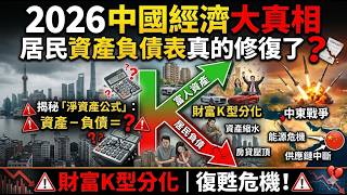 2026 China Econ Truth: Balance Sheet Repaired? Net Worth Formula & K-shaped Recovery Crisis!