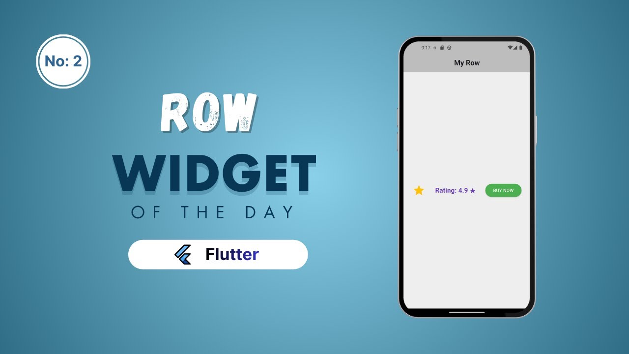 Row Widget | Flutter Widget Series Day #2 