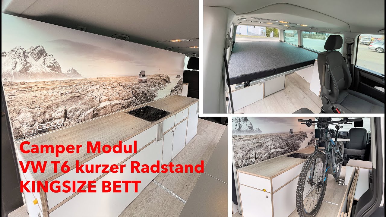 Van Ausbau Camper Modul VW T6, T5, kurzer Radstand. Auch fr Ford Transit  und alle gngigen Busse