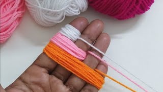 5 Superb Woolen Yarn Flower making ideas with Finger | Easy Sewing Hack 