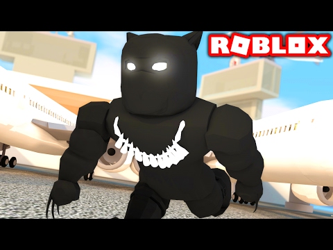 Black Panther In Roblox Roblox Superheroes Youtube - roblox black panther t shirt