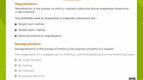 Magnetisation and Demagnetisation