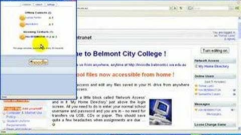 Using the messaging system in Moodle