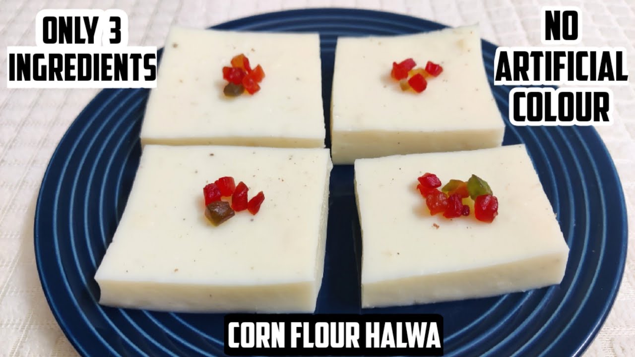 Corn Flour Halwa Recipe Corn Flour Barfi गाद बनाने की विधि No