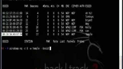Cracking WEP without any clients using Back Track 3