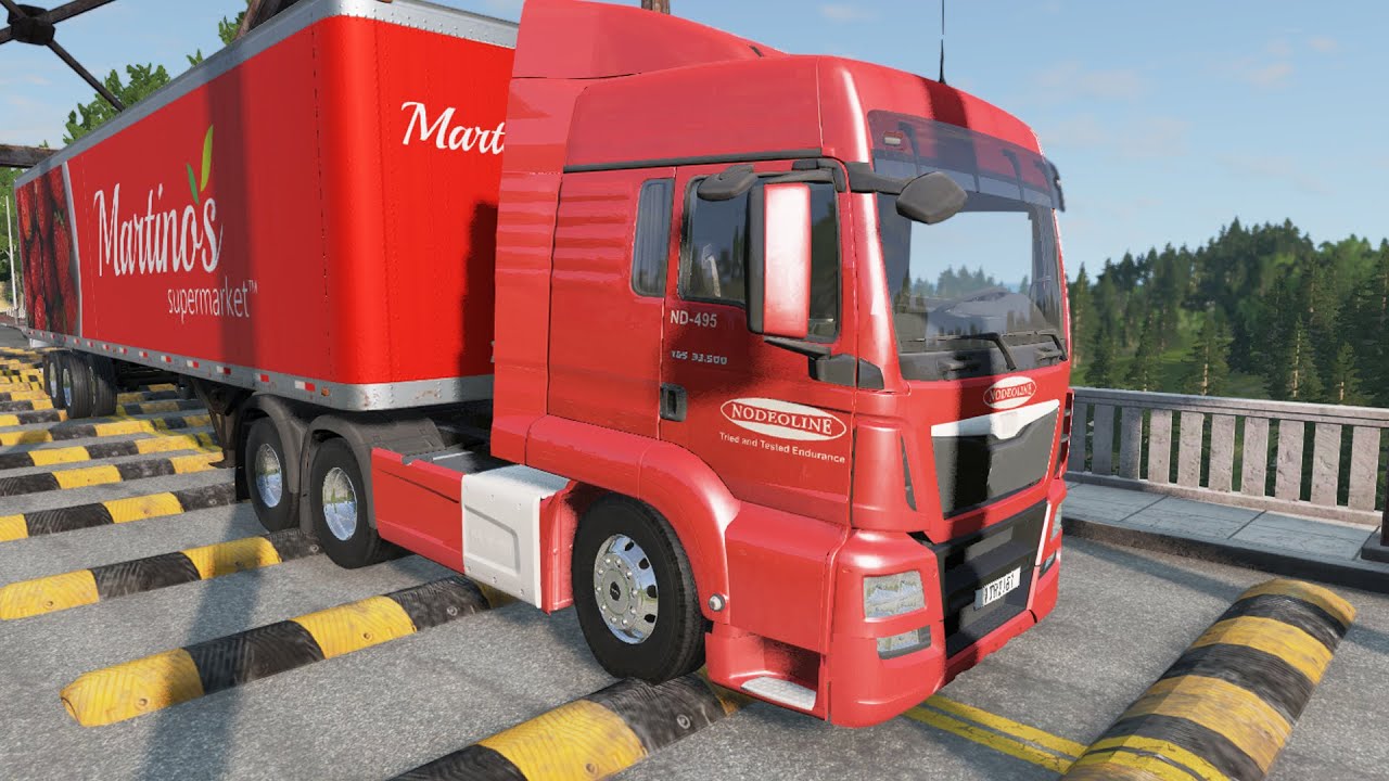 Cars vs Numerous Speed Bumps #23 - BeamNG.Drive