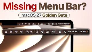 Missing icons in the menu bar On Mac macOS 27 Golden Gate [Add or Remove]