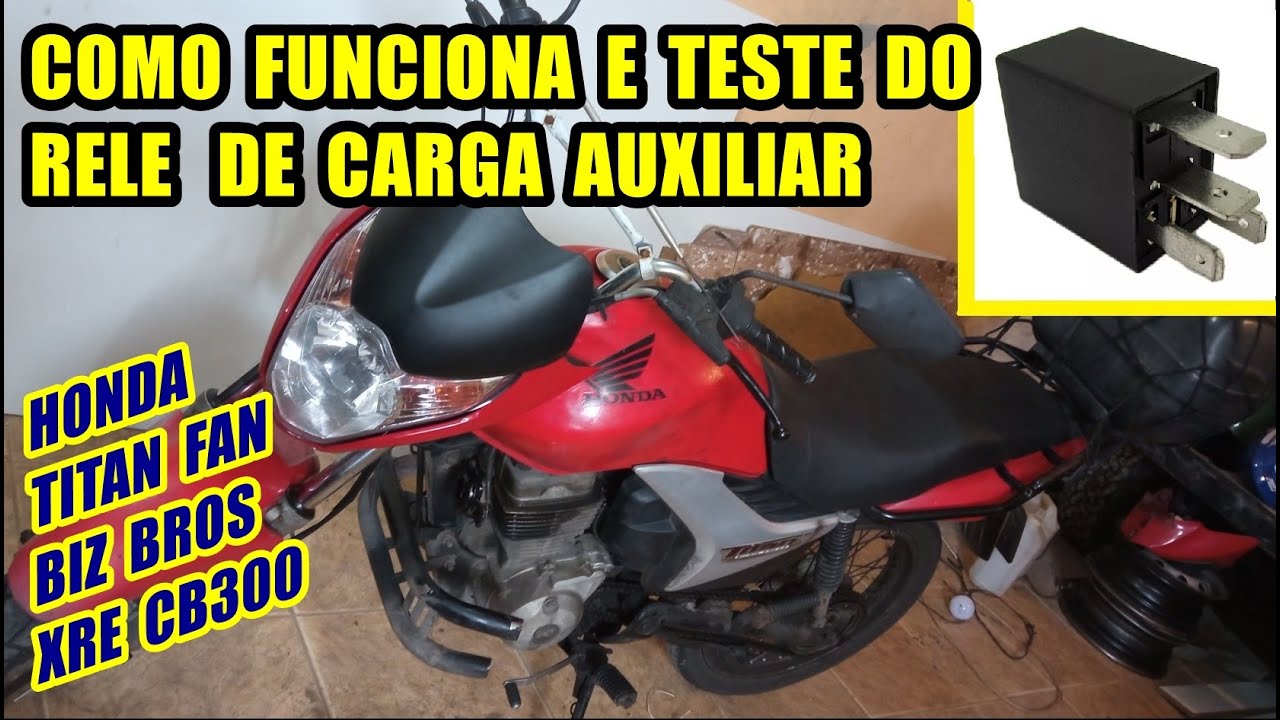 Como funciona e como testar Rele de carga Auxiliar Honda CG Fan Titan Mix Bross 150