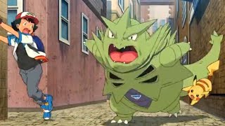 Ash And Pikachu Chasing A Tyranitar Who Is Out Of Control [English] |Pokémon Movie: The Power Of Us|