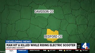 Man hit and killed while riding electric scooter in Bedford Co.