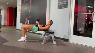 Hip thrusts with 3 second hold every 3rd rep