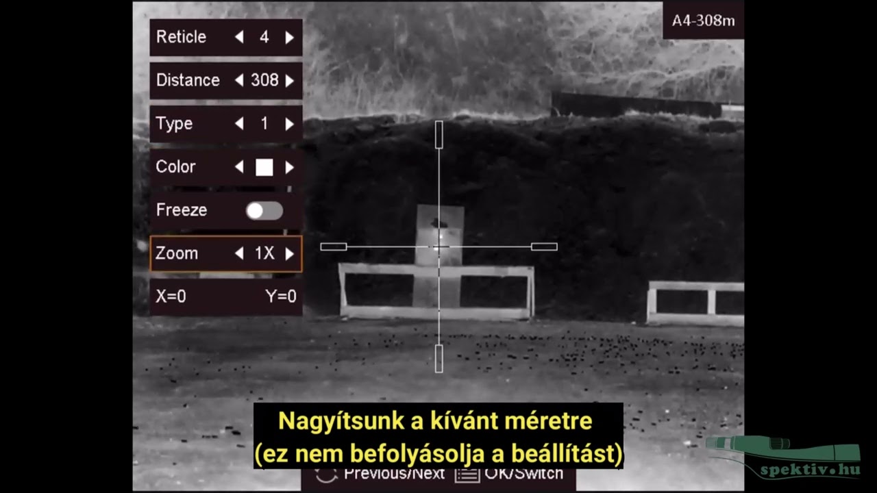 A Hikmicro Stellar hőkamera céltávcső belövésének menete.