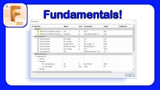 User Parameter Fundamentals - Everything You Need To Know About Parameters #Fusion360 #Parameters