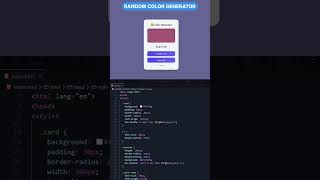 Generate Random Colors in One Click 🔥 #coding #frontendcourse #javascript #programming