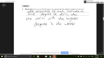 Section 6.1 Part 1 - Adding and Subtracting Polynomials