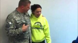 Soldier Surprise Daughter At School For Christmas