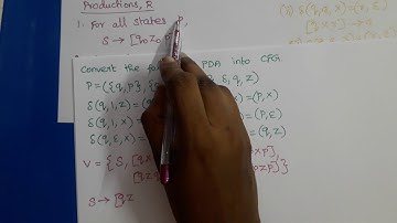 Theory of Computation: Conversion of PDA to CFG